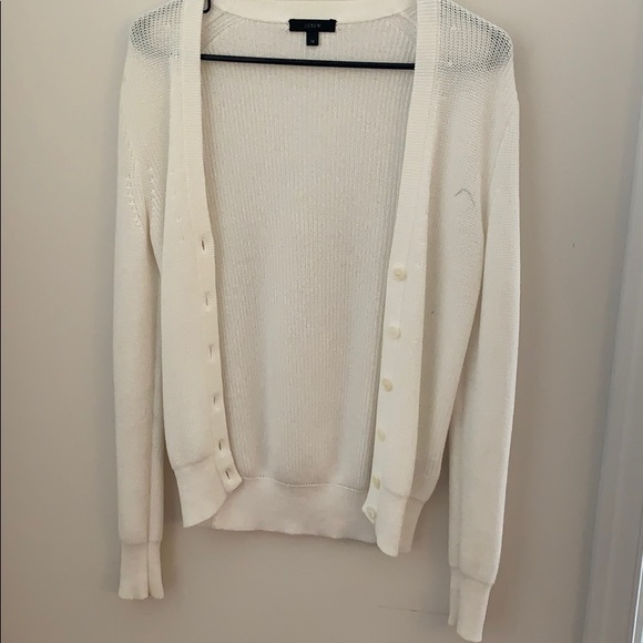 J. Crew White Cardigan - Picture 1 of 3